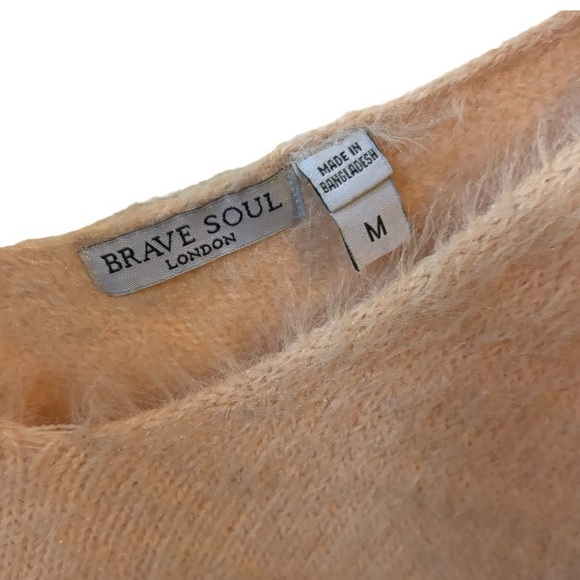 Brave Soul London sleeveless textured peachy pink crop tank top size medium - Picture 6 of 10